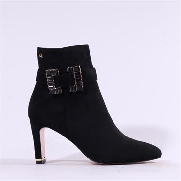 Una Healy Darlin Jewel Brooch Ankle Boot - Vinyl